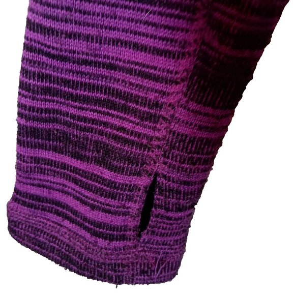 Reebok RBK Jacket Womens Large 14-16 Black Pink Stripe Zip-Up Sweater Jacket - Picture 12 of 15